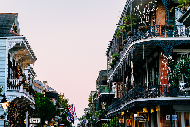 Enjoy a historic carriage tour and view the best christmas decorations in New Orleans' French Quarter 